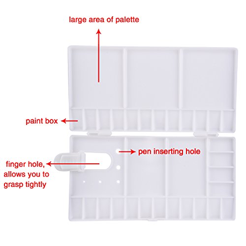 Shappy Watercolor Palette 33 Compartments Folding Paint Tray