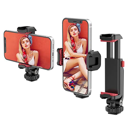 ULANZI ST-06S Phone Tripod Mount, Universal Phone Mount w 2 Cold Shoe