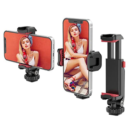 ULANZI ST-06S Phone Tripod Mount, Universal Phone Mount w 2 Cold Shoe