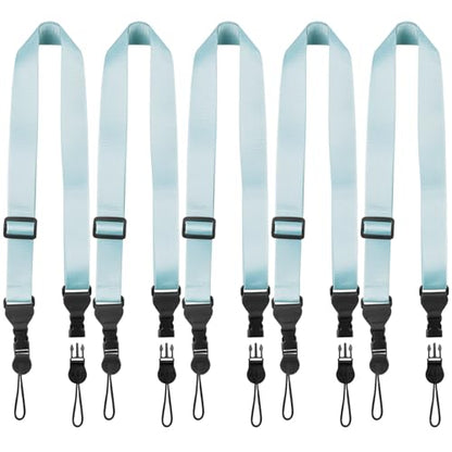 FIEIL 5 Pack Nylon iPad Strap, Adjustable Camera Neck Strap, Comfortable Shoulder Strap for iPad, Cellphone Tablet, Camera, Laptop, Binocular, Luggage Bag(Blue Universal Neck Lanyard) - size: 5 Pack Blue