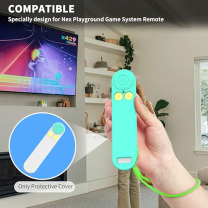 Silicone Remote Cover for Nex Playground Remote with Lanyard (Green) - color: Green