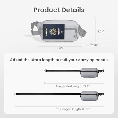 tomtoc 1.5L Sling Bag with RFID Blocking Crossbody Chest Pack for Men Women - color: Light Gray, size: 1.5L