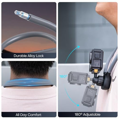 REYGEAK Magnetic Neck Mount for DJI Osmo Nano/Action 6, Quick Release - color: for Action 6/NANO