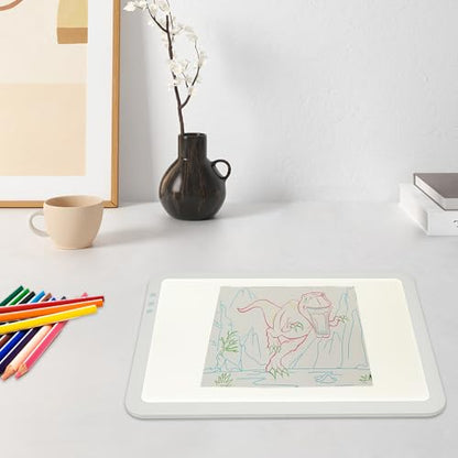 Rechargeable A3 Light Pad LED, Adjustable Brightness Tracing Light Box with 3 Colors, Portable Wireless Light Board for Diamond Painting Sketching and Drawing