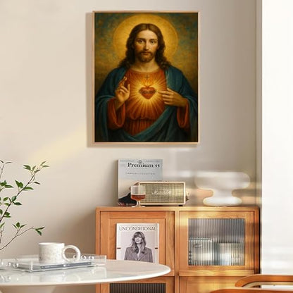 Jesus Paint by Numbers Kit for Adults Framed Canvas 12X16 in, Frameworkless - color: YH02671
