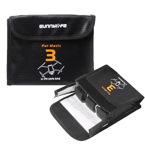 Lipo Battery Bag for DJI Mavic 3 Pro/Classic Battery (Large) - size: Large (for 3pcs batteries)