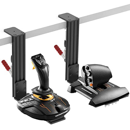 Hikig 2 Pack Desk Mount for Flight Sim Hand-Controller Compatible with Logitech X52 X56 Hotas, Thrustmaster HOTAS Warthog, T.16000M FCS, T.Flight, SimTask Farmstick, Sol-R1, Sol-R2, VKB, VPC, Winwing