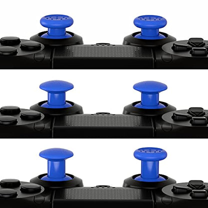 eXtremeRate ThumbsGear Interchangeable Ergonomic Thumbstick for PS5 Controller, for PS4 All Model Controller - 3 Height Domed and Concave Grips Adjustable Joystick - Blue - color: Blue