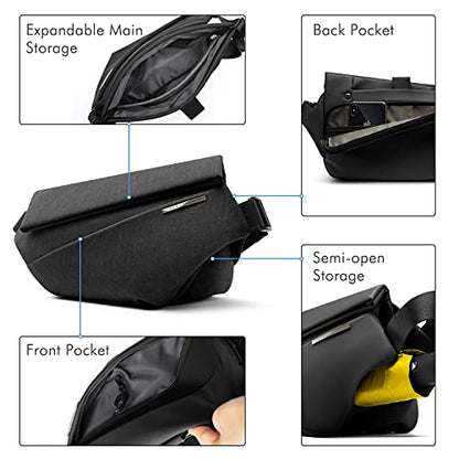 NIID R1 EDC Sling Bag for Men: 5L-6L Expandable Capacity - color: Indigo