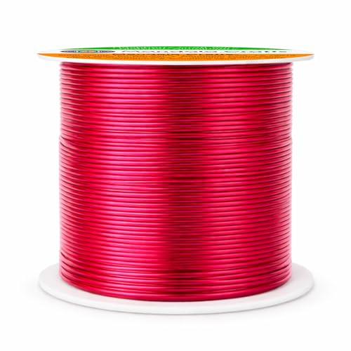 Mandala Crafts 22 Gauge Raspberry Anodized Aluminum Craft Wire, 100 FT - color: Raspberry, size: 22 Gauge