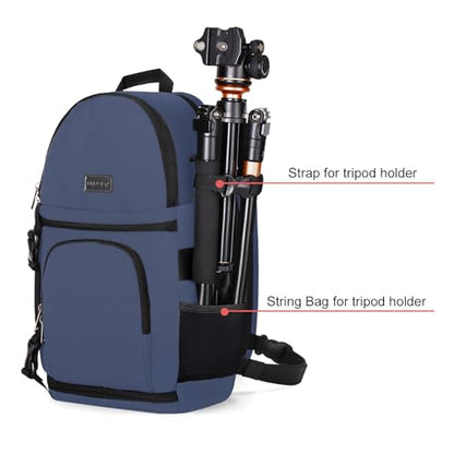 MOSISO Camera Sling Bag, Photography Shoulder Bag Compact Camera Backpack - color: Steel Blue
