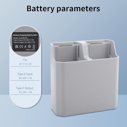 Air 3 Upgraded Dual Charger Box Compatible with DJI Air 3, Air 3S Battery