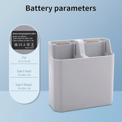 Air 3 Upgraded Dual Charger Box Compatible with DJI Air 3, Air 3S Battery