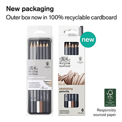 Winsor & Newton Studio Collection, Sketching Pencils, Set of 6 - style: 6 Sketching Pencils