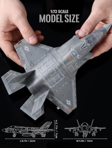 1:72 Scale F-35 Fighter Jet Quick Build Model Kit - color: 3.f-35