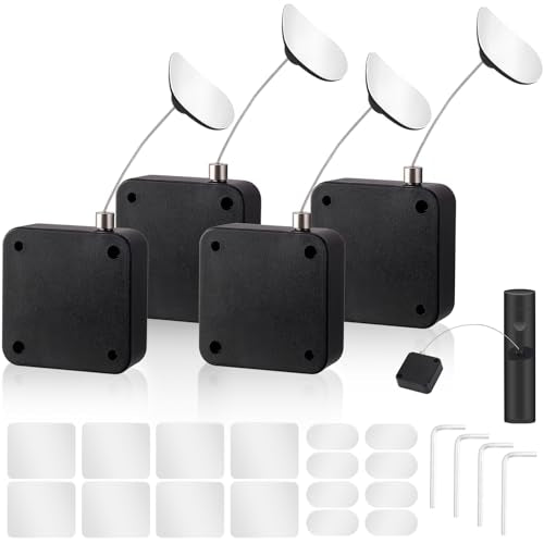 Retractable Remote Control Tether, 6.5 Ft Security Lanyard, 4 Pack - size: 4 PCS