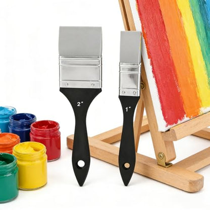 1 Inch & 2 Inch Silicone Paint Brush, Flat Color Shapers for Artist Acrylic - size: 1 inch and 2 inch