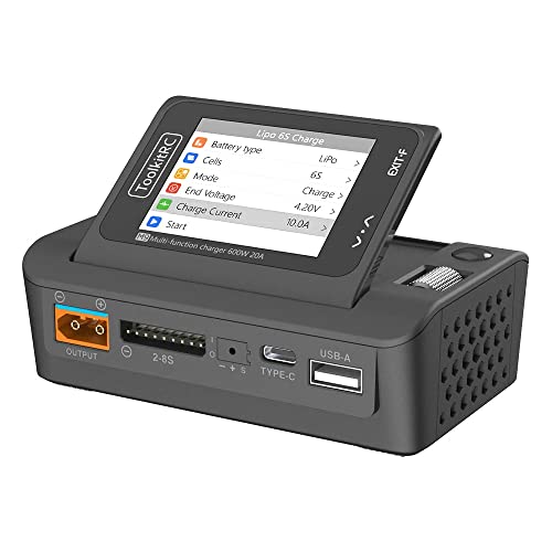 ToolkitRC M9 600W 20A 1-8S Multi-Function DC Smart Balance Charger w/Voice Alerts - 3.2 - Black