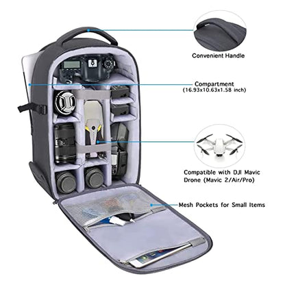 MOSISO Camera Backpack, DSLR/SLR/Mirrorless Photography Camera Bag - color: Gray