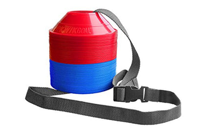 Kwik Goal Mini Disc Cone Kit (50-Pack) - color: Blue/Red
