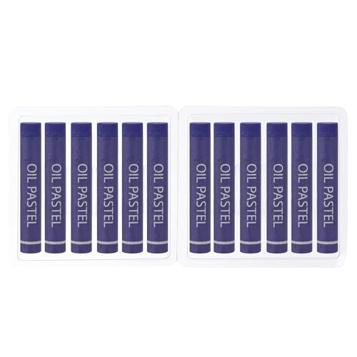 PATIKIL Violet Oil Pastels, 12Pcs Soft Oil Crayons Creamy Pastels Stick Art Supplies for Art Painting Drawing Blending Graffiti for Artists Beginners - color: Violet