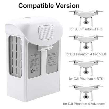 Phantom 4 Battery 2 Pack, 5870mAh 15.2V Intelligent Flight Drone Replacement Battery for DJI Phantom 4/4 Advanced/4 Pro/ 4 Pro V2.0/4 RTK - size: 2 Pack