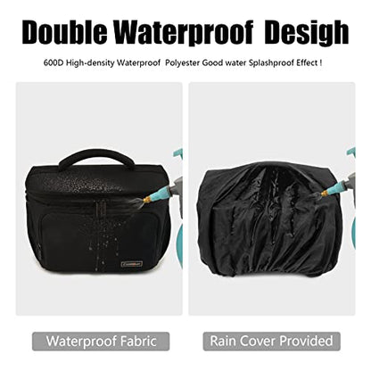 Cwatcun Large Camera Sling Bag, Crossbody Case with Rain Cover - size: L