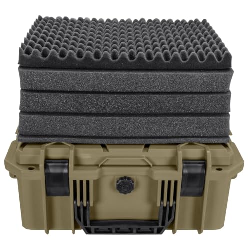Eylar 18" Intact Series Hard Camera Case, Lightweight and Durable Stacker Design with Foam (Dark Earth) - color: Dark Earth