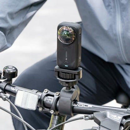 JJC Bike Pole Mount for Insta360 X6 X5 X4 Air X3 DJI Osmo 360,w. Ball Head - color: Black -for X5 X4 Osmo360