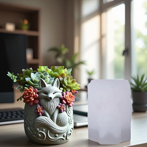 3D Fox Resin Casting Molds, Silicone Animal Candle Molds for Epoxy - color: Fox Resin Mold
