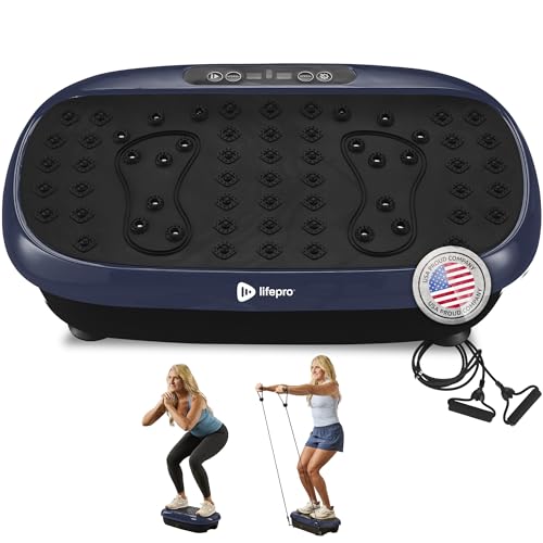 Lifepro HexaPlate Lite Compact Vibration Plate with Magnetic Acupoints - color: Blue