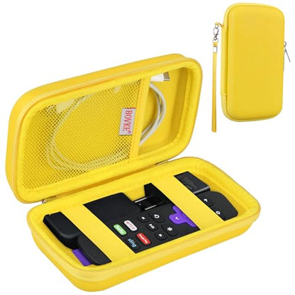 BOVKE Case for Roku Voice Remote/Roku Voice Remote Pro 2nd Ed, Yellow - color: Yellow