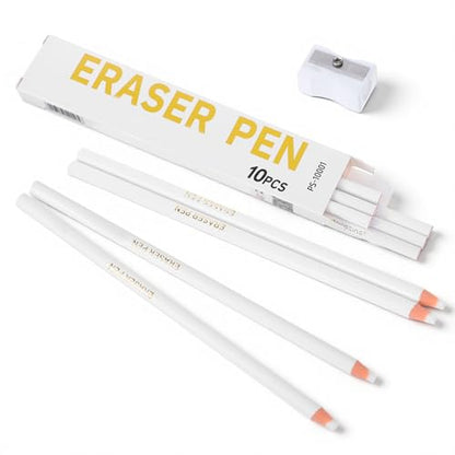 Ptwola 10 Pack Drawing Eraser Pen for Artists Perfection Detail Erasers Pen