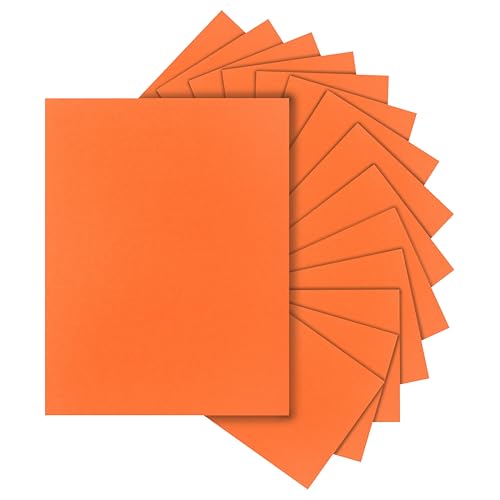 Silunkia 40 Sheets Orange Cardstock 8.5 x 11 Craft Paper 75lb - color: Orange