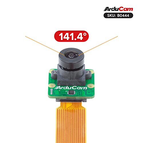 Arducam for Raspberry Pi 5 Camera Module, IMX462 Color Ultra Low Light Camera, with 141°(H) Wide-Angle M12 Lens, High NIR Sensitivity Webcam for Raspberry Pi