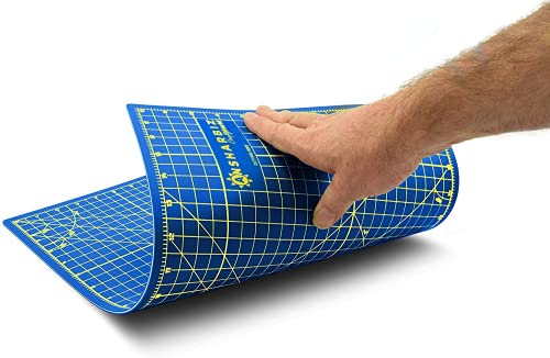 12 x 18 Cutting Mat for Sewing, Self Healing Double Sided Quilting Crafts Mat - Fabric Cutting Mat - Non Slip surface - Rotary Cutting Board - color: Blue, size: A3-12x18