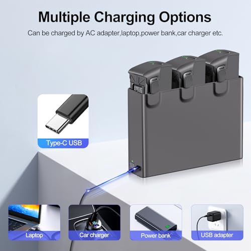 1-Pack Avata 2 Intelligent Flight Battery Charger Two-Way Three-Channel Avata 2 Battery Charging Hub Fully Compatible with DJI Avata 2 Drone