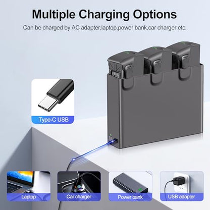 1-Pack Avata 2 Intelligent Flight Battery Charger Two-Way Three-Channel Avata 2 Battery Charging Hub Fully Compatible with DJI Avata 2 Drone