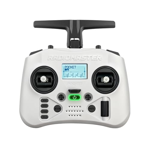 Radiomaster Pocket ELRS Transmitter, Hall Gimbal Portable Mode2 (White) - color: White-No Battery