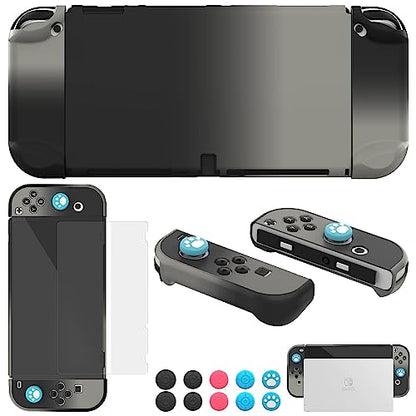 COMCOOL Dockable Case for Nintendo Switch Oled - [9 FT Military Grade Drop Protection] [with Tempered Glass Screen Protector] Protective Cover for Nintendo Switch Oled - Black Offwhite - color: Offwhite Black