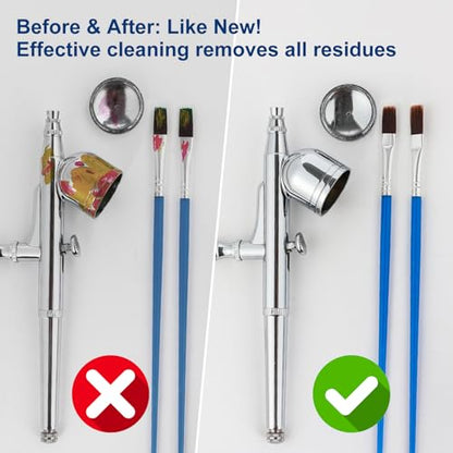 Roizefar Airbrush Cleaning Kit with Pot, 6 Cleaner & 2 Thinner