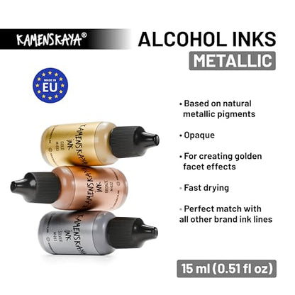 Kamenskaya Alcohol Ink Set with Alcohol Ink Paper