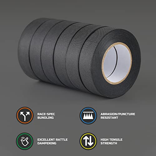 Lichamp 6-Pack Cloth Electrical Tape Automotive, 3/4 in x 66ft x 5.9 mil