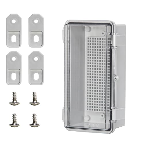 Waterproof Junction Box Project Outdoor Weatherproof ABS Plastic Box Impact-Resistant Weatherproof Electrical Enclosure for Garden, Garage, Solar, and Marine Applications Clear (7.8"x3.8"x2.9") - color: Clear, size: 7.8"x3.8"x2.9"
