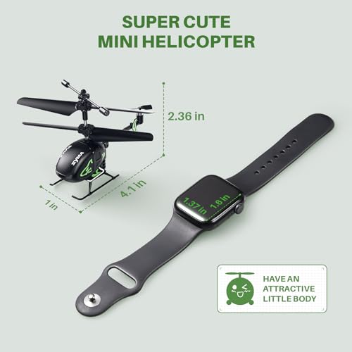 SYMA S100 Mini RC Helicopter for Kids, Indoor Flying, Altitude Hold, Black - color: Black