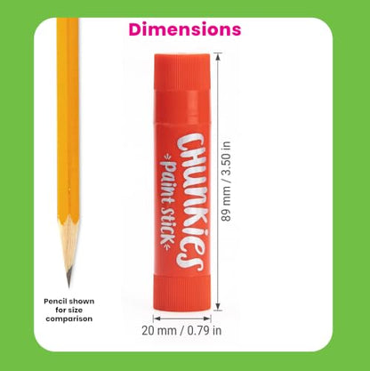 Ooly Chunkies Easy Grip Tempera Paint Sticks for Kids, Set of 6 - Classic - color: Classic