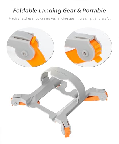 Landing Gear for DJI Mini 4 Pro, Spider Leg Foldable Extension Landing Gear, Portable Mini 4 Pro Drone Bracket Protective Stand (Gray) - color: Gray