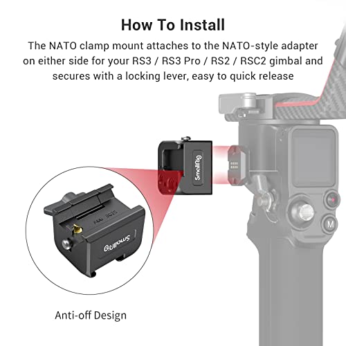SmallRig NATO Clamp Accessory Mount, Quick Release NATO Clamp