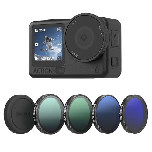 SmallRig ND Filter Kit for DJI Osmo Action 6-5895 - style: 4 filters: CPL+ND8+ND16+ND32+Lens Cover