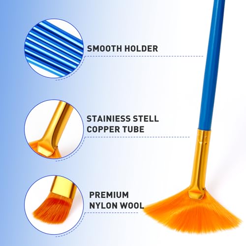 ESRICH 240PCS Paint Brushes, Paint Brush for Acrylic Painting - size: 240p